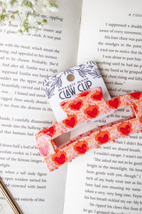 Bookish Hair Claw Clip | Flaming Heart