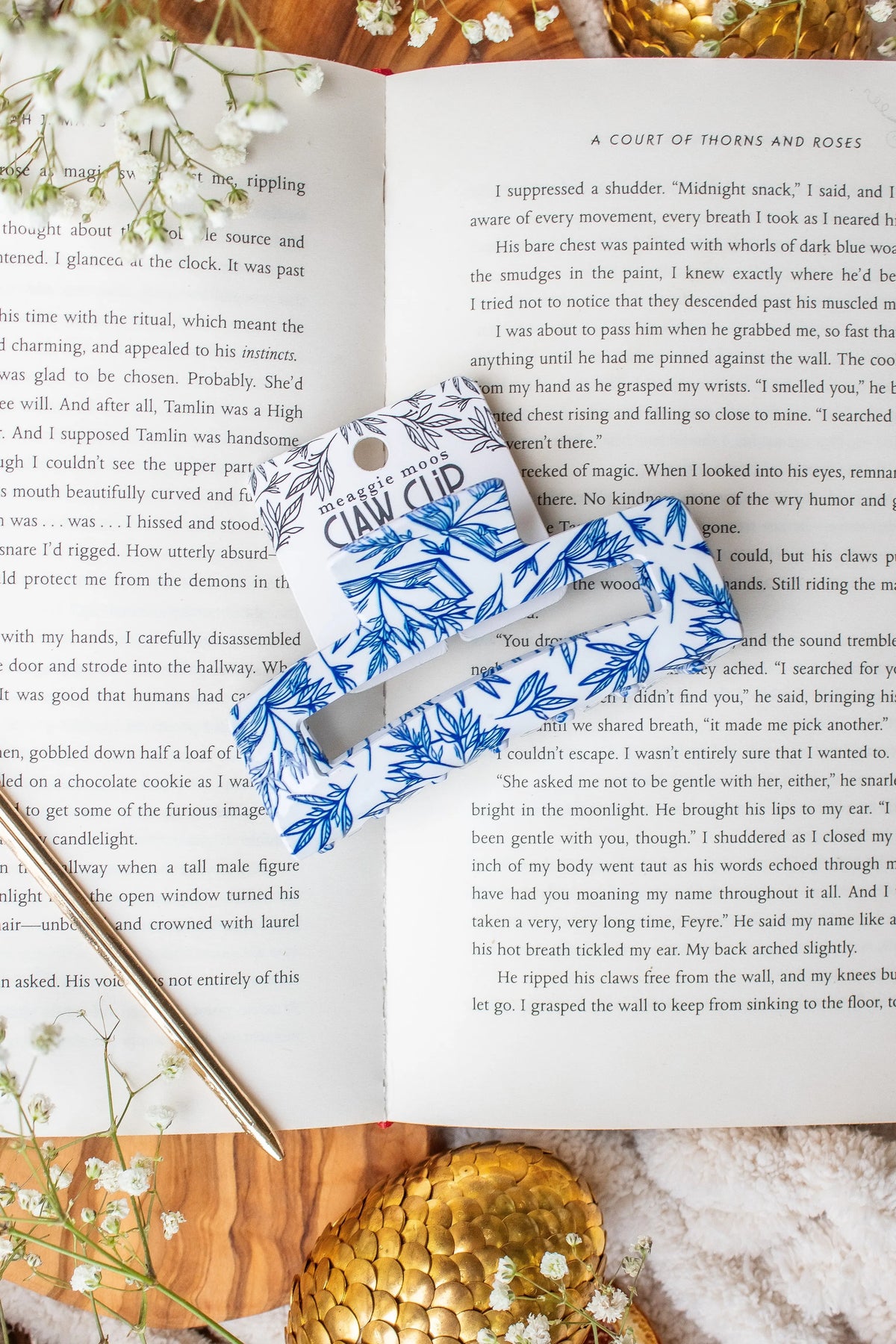 Bookish Hair Claw Clip | Porcelain Books