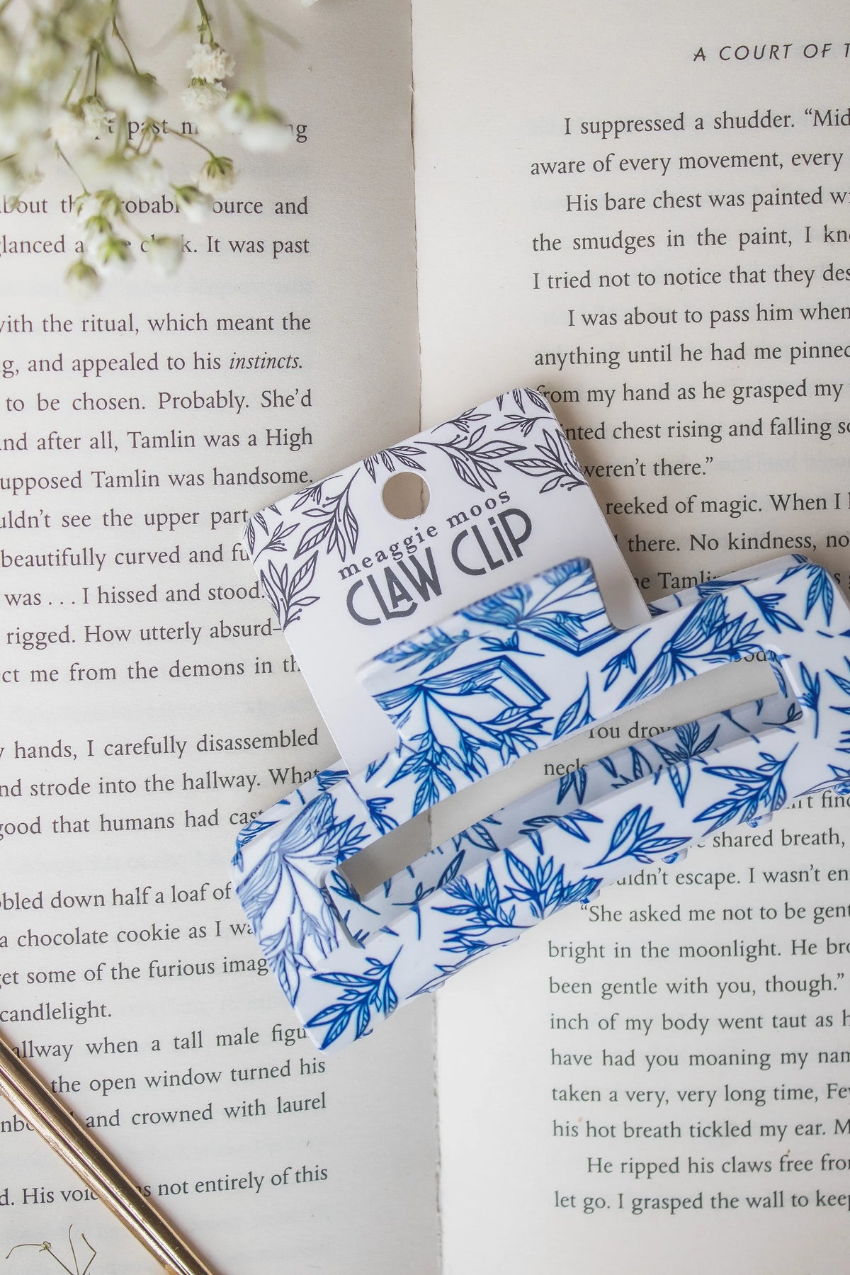 Bookish Hair Claw Clip | Porcelain Books