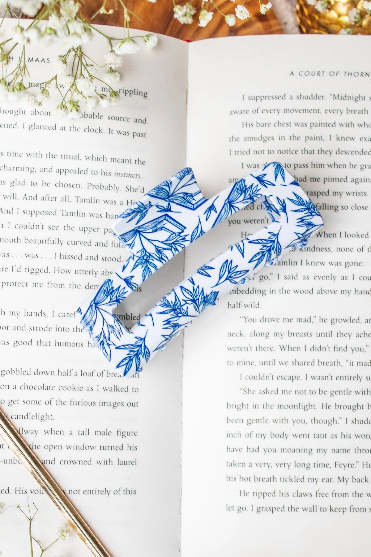 Bookish Hair Claw Clip | Porcelain Books