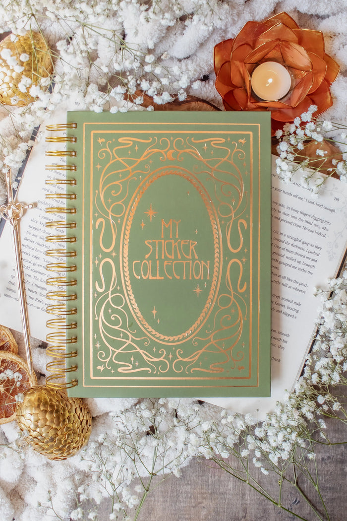 Art Nouveau Gold Foil Reusable Sticker Collecting Book