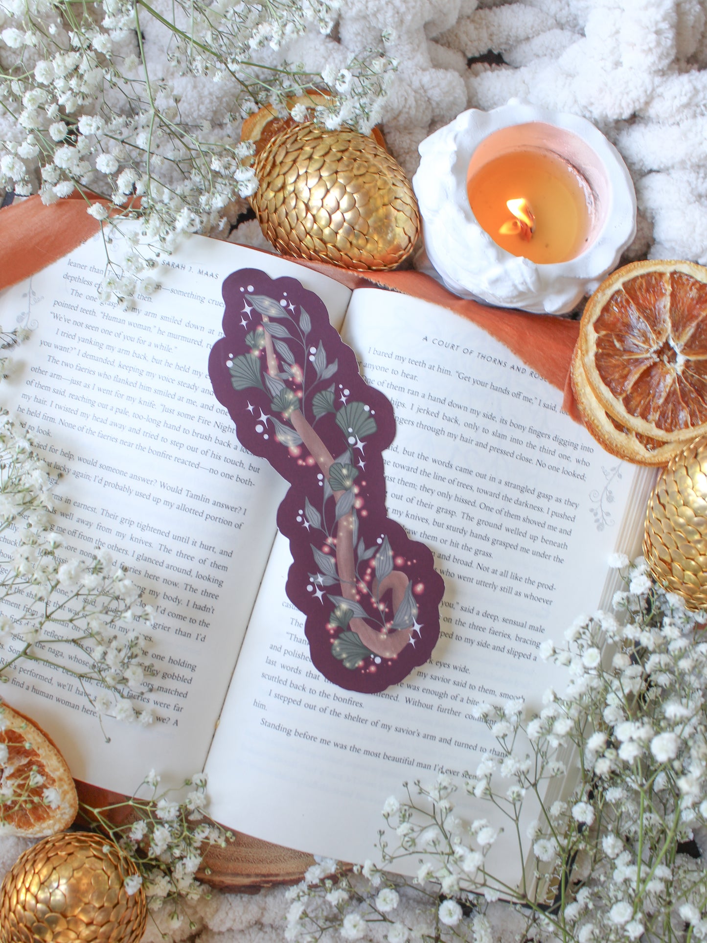 Maroon Magical Wand Bookmark