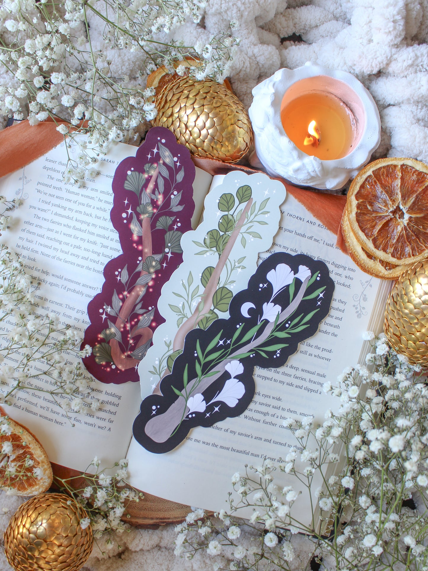 Maroon Magical Wand Bookmark