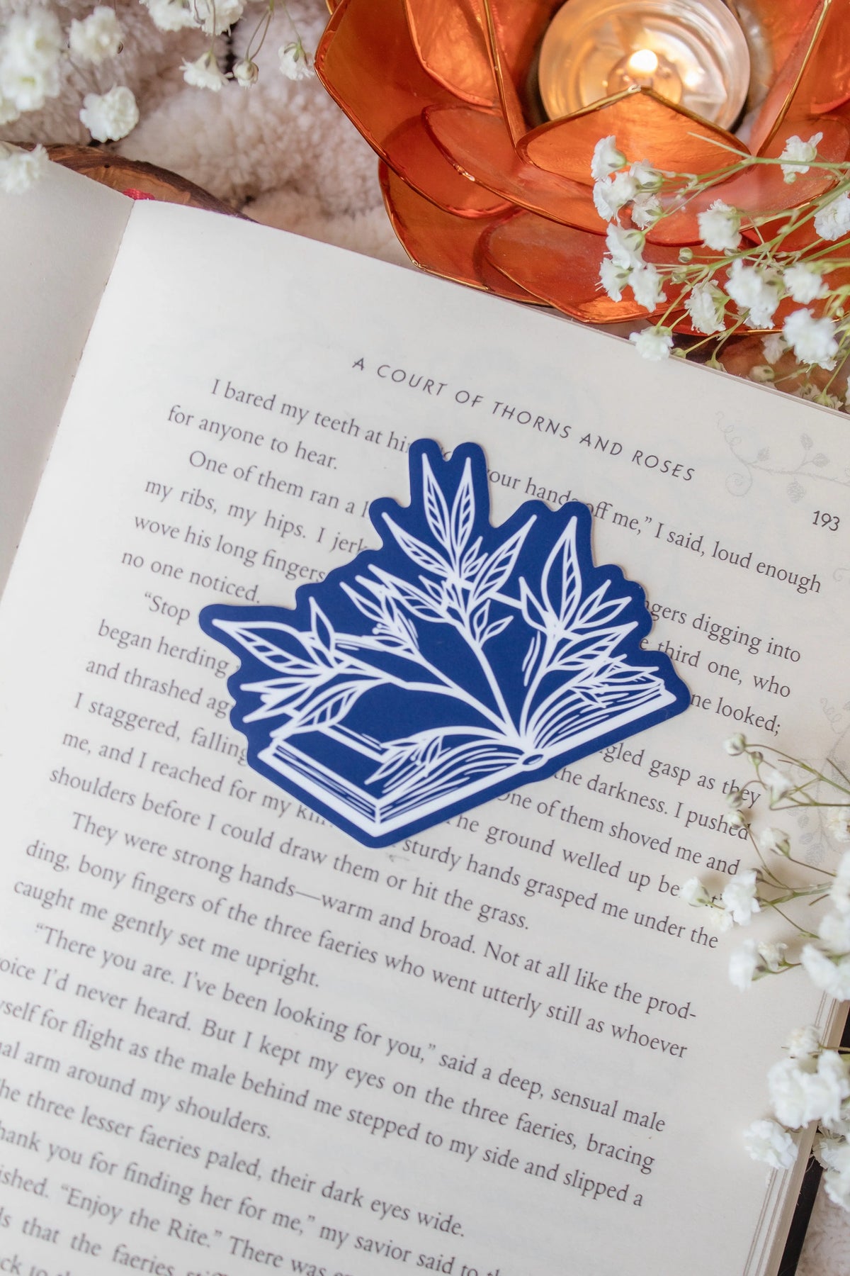 Open Porcelain Book Waterproof Vinyl Sticker