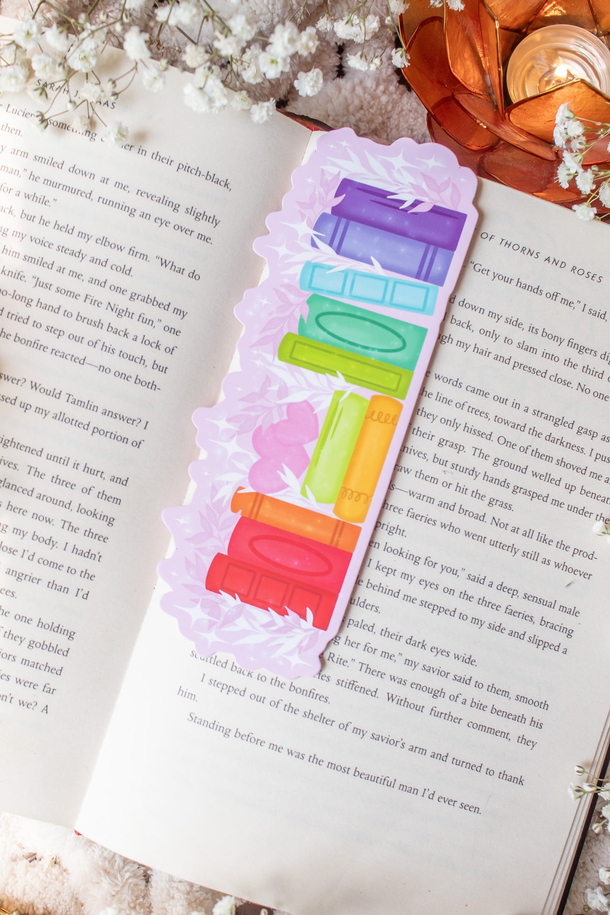 Rainbow Bookshelf Bookmark