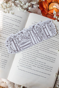 Ivory Sword Bookshelf Fantasy Reader Die-Cut Bookmark