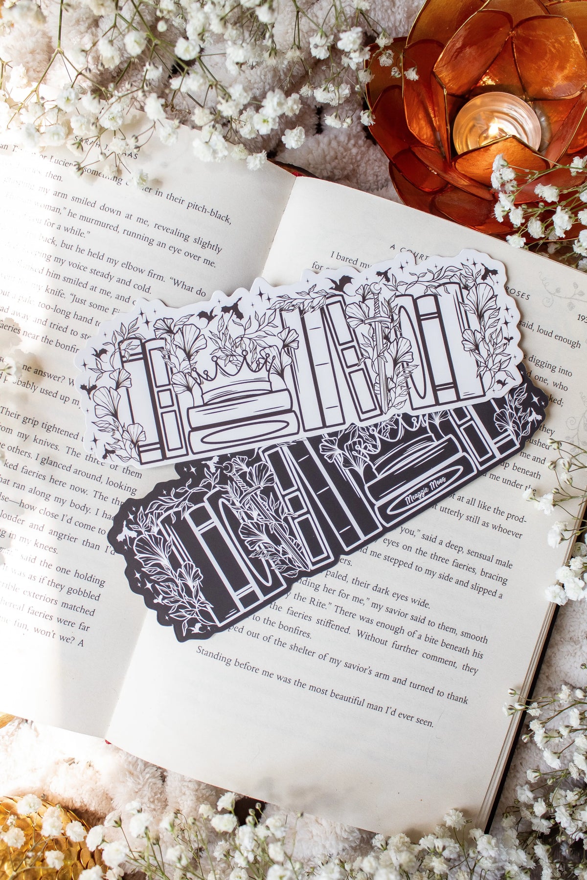 Ivory Sword Bookshelf Fantasy Reader Die-Cut Bookmark