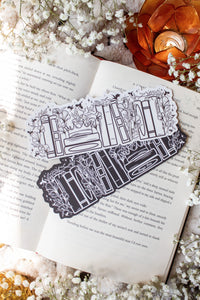 Ivory Sword Bookshelf Fantasy Reader Die-Cut Bookmark
