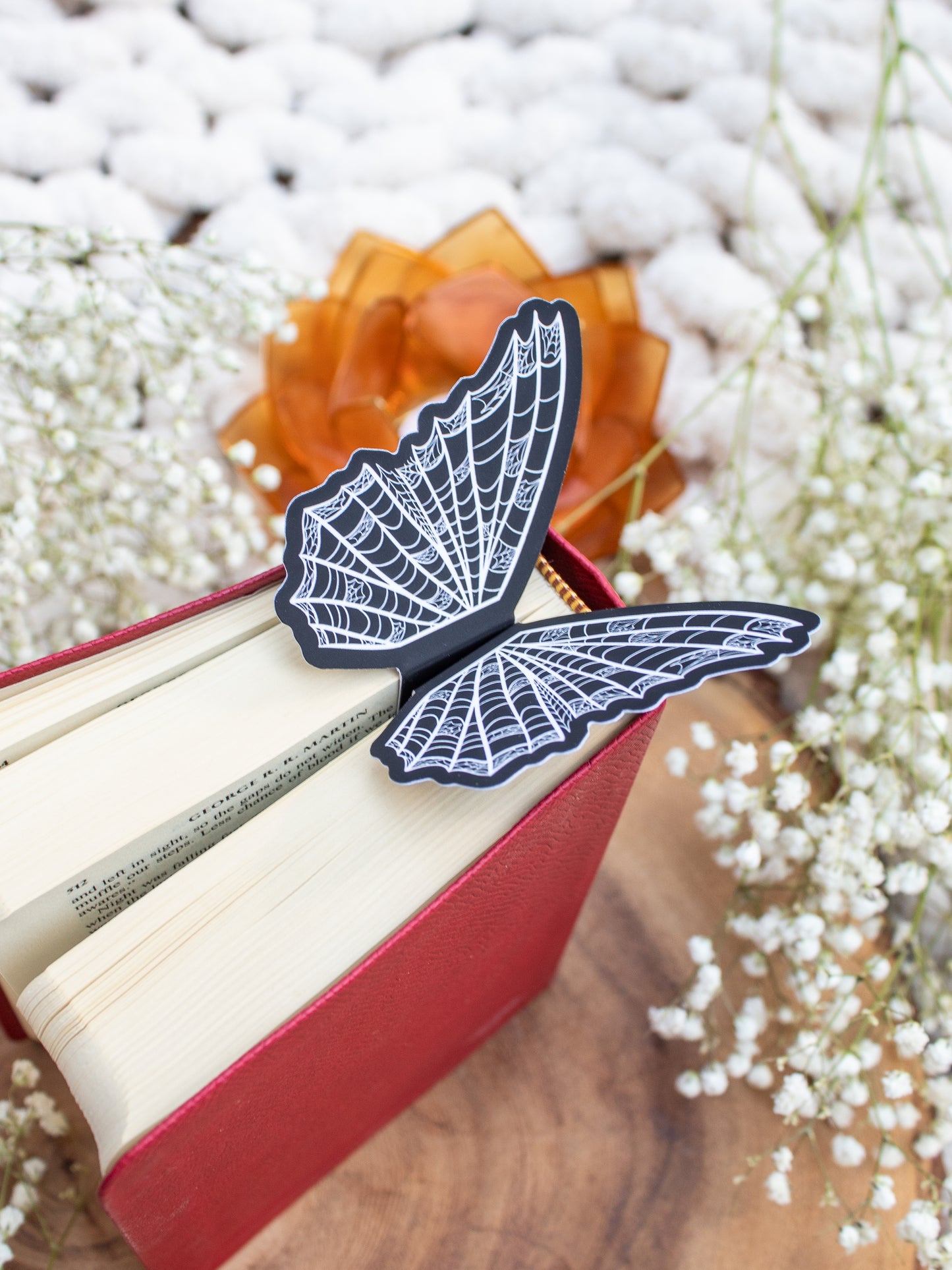 Spiderweb Butterfly Wings 3D Bookmark