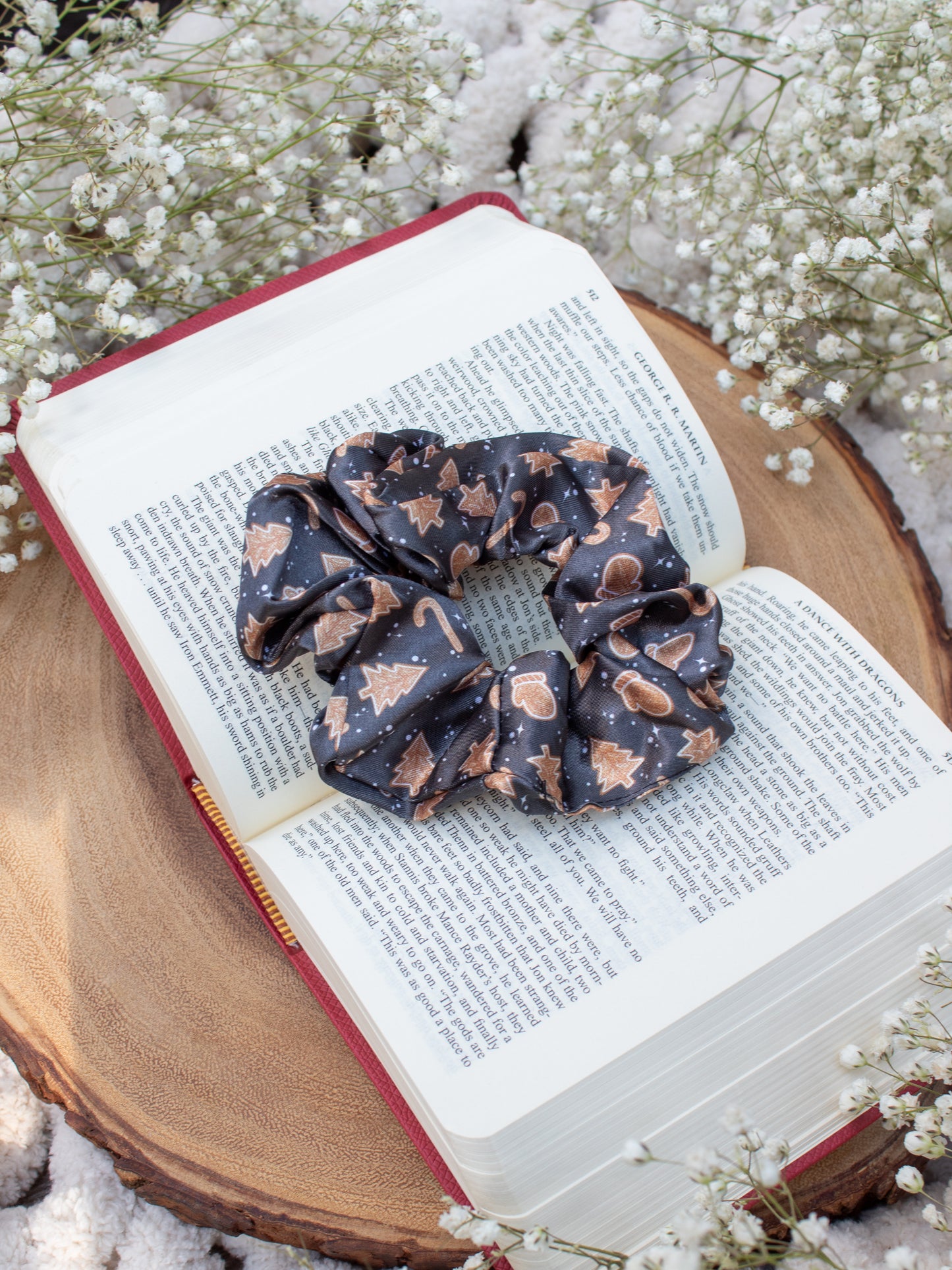 Satin Scrunchie | Christmas Cookies