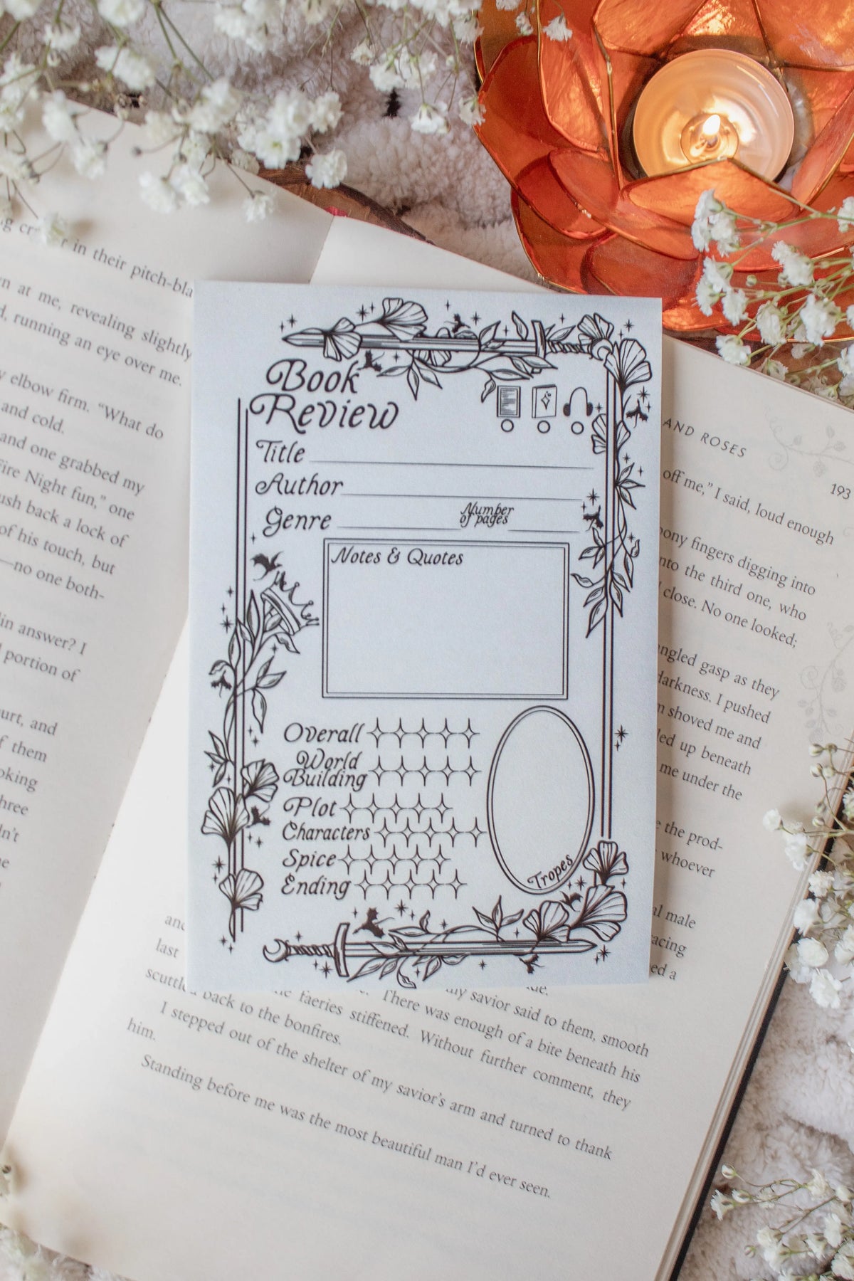 Book Review Post-it® Notepad | Ivory Swords