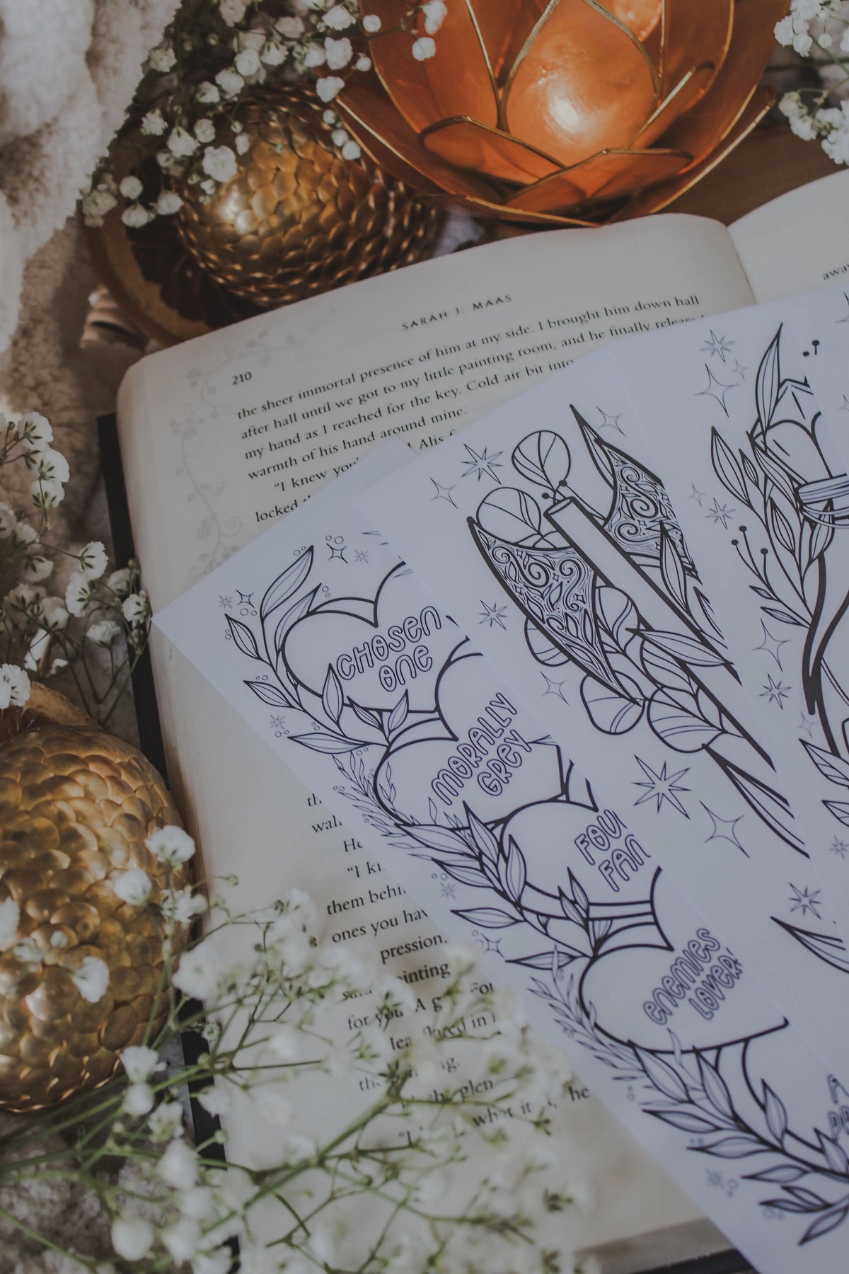 Fantasy Coloring Bookmarks Pack of 6