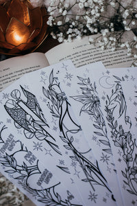 Fantasy Coloring Bookmarks Pack of 6