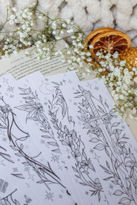 Fantasy Coloring Bookmarks Pack of 6