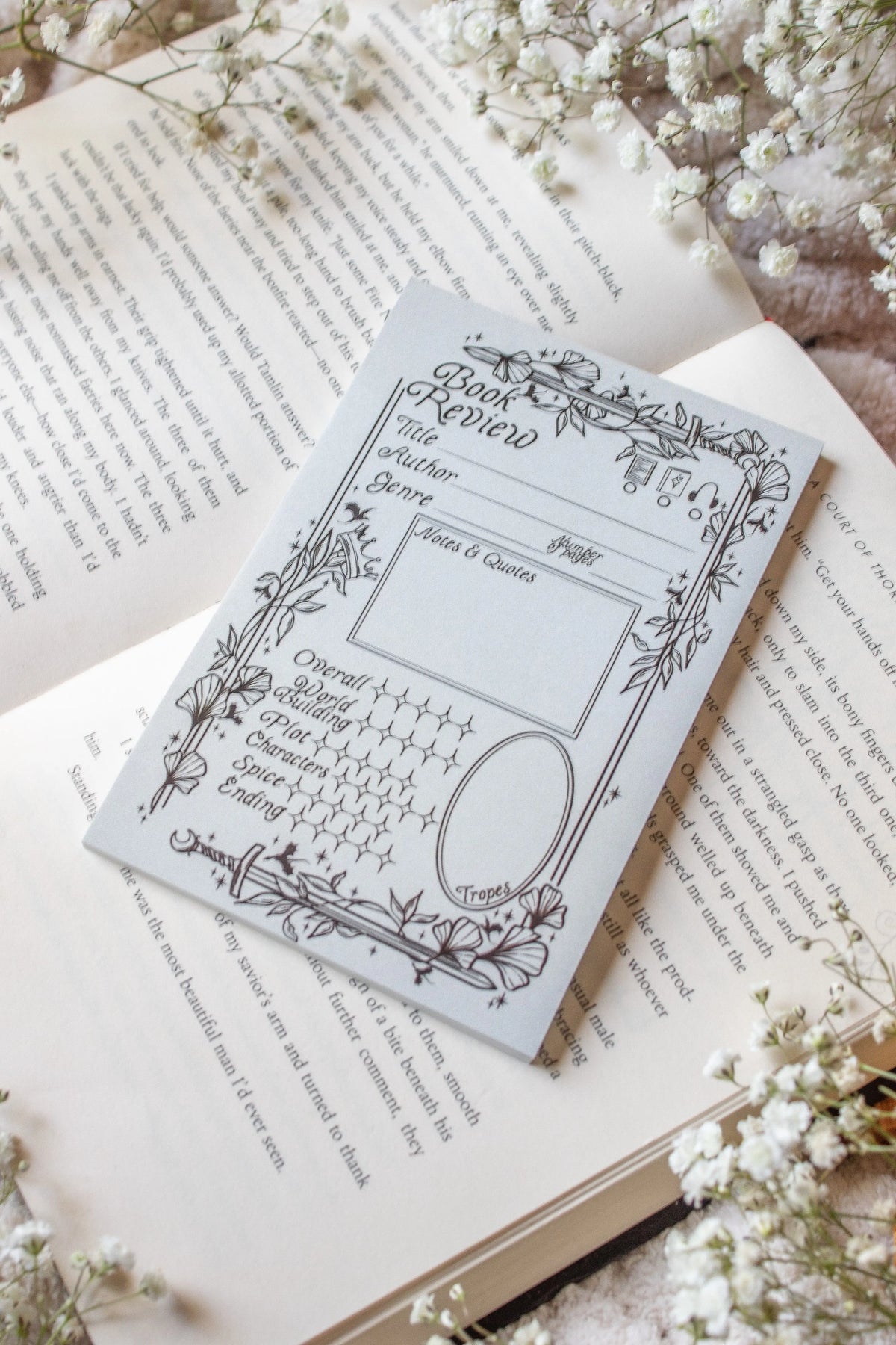 Book Review Post-it® Notepad | Ivory Swords
