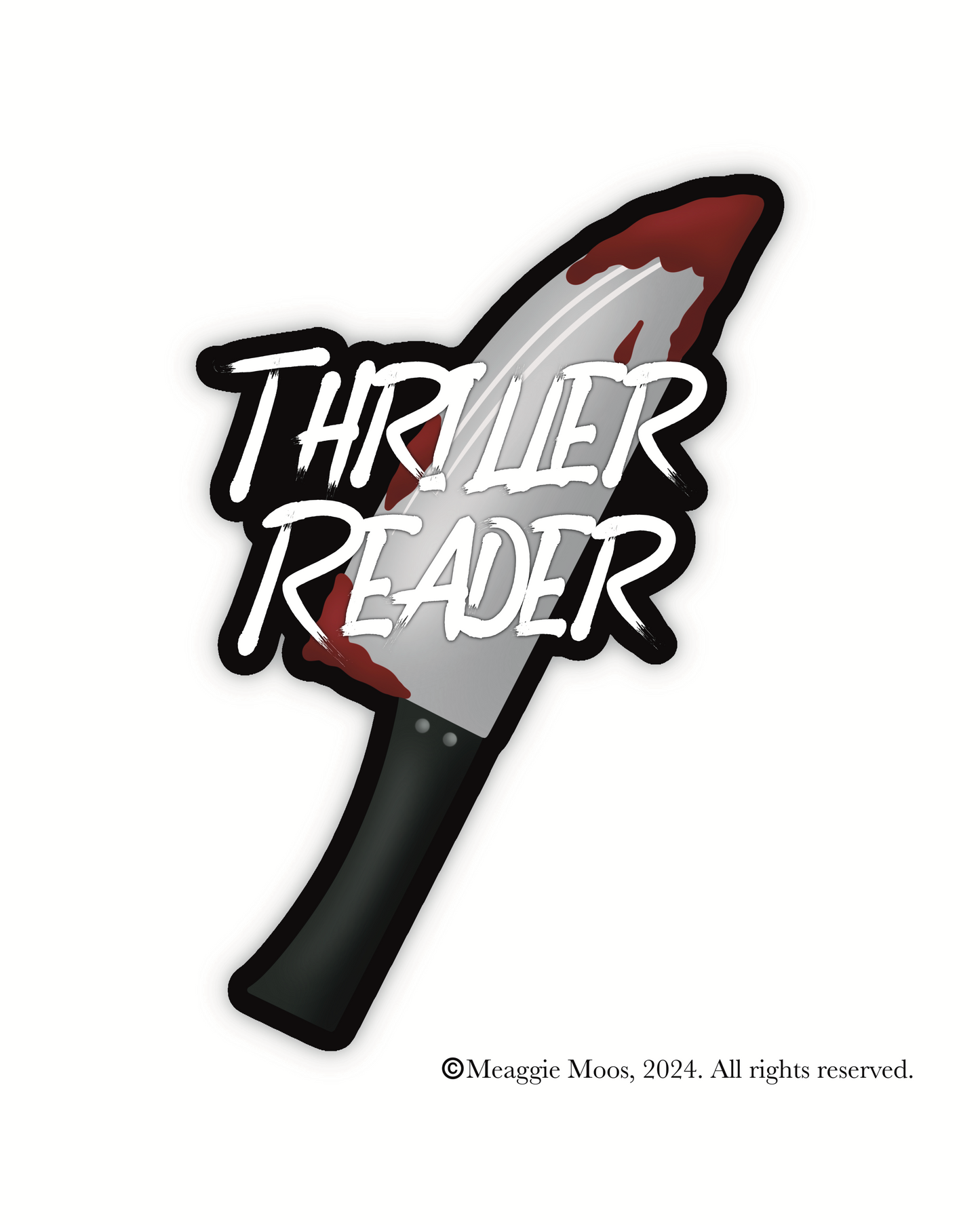 Thriller Reader Knife Waterproof Sticker | 2.2"x2.5"