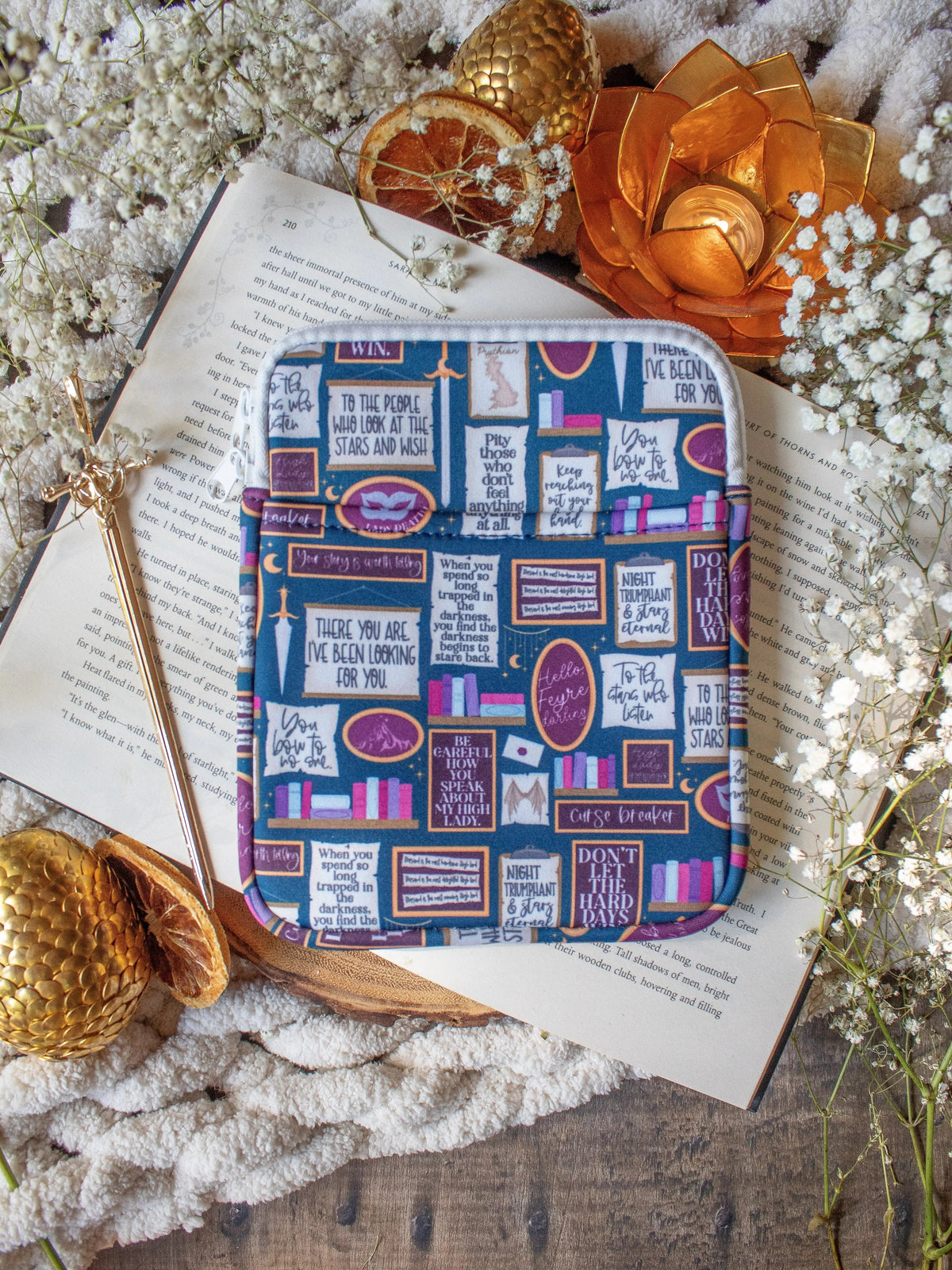 ACOTAR Neoprene E-Reader Sleeve | Quote Wall