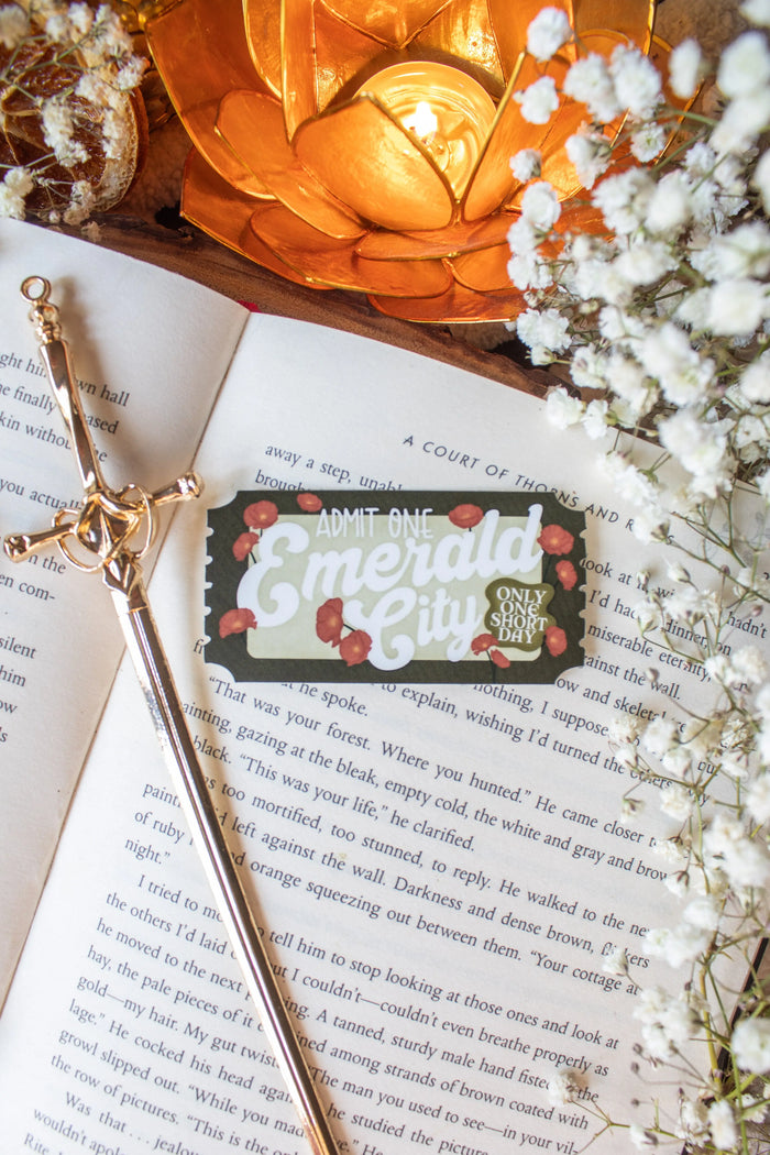 Wizard of Oz Sticker | Emerald City Ticket