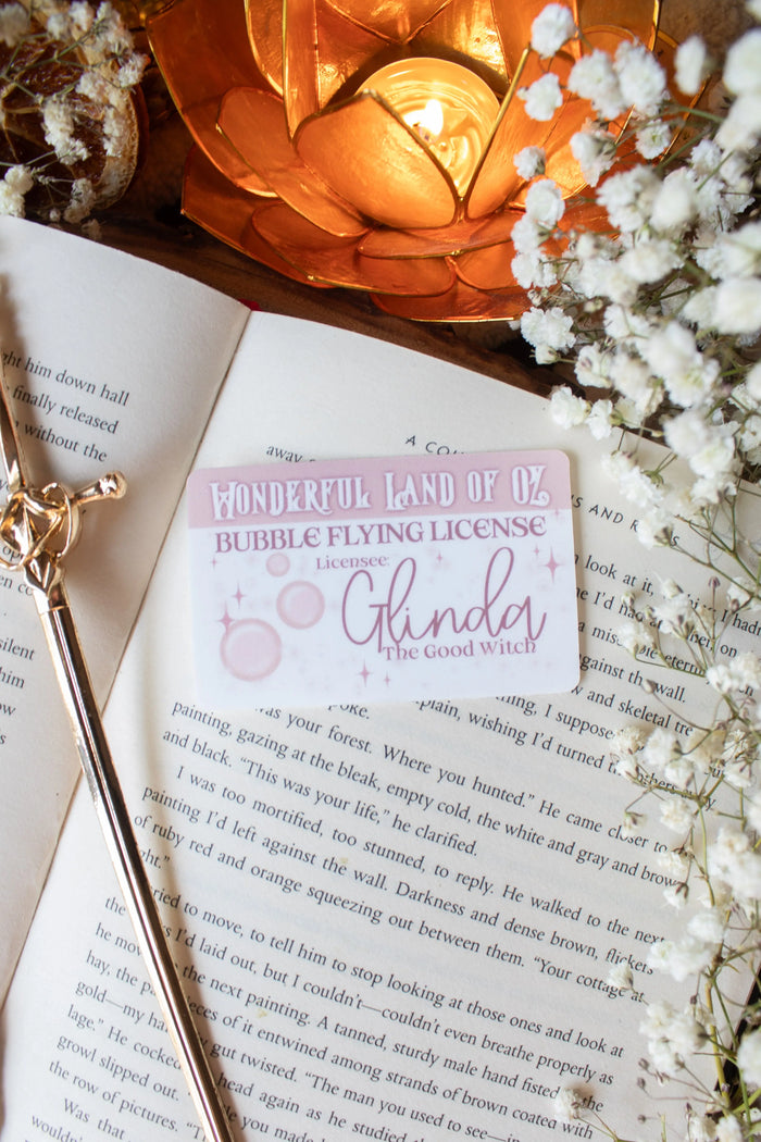 Wizard of Oz Sticker | Bubble Flying License