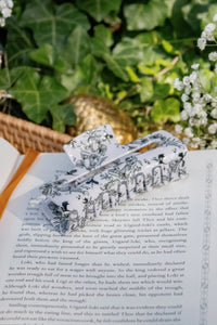 Bookish Hair Claw Clip | Ivory Swords