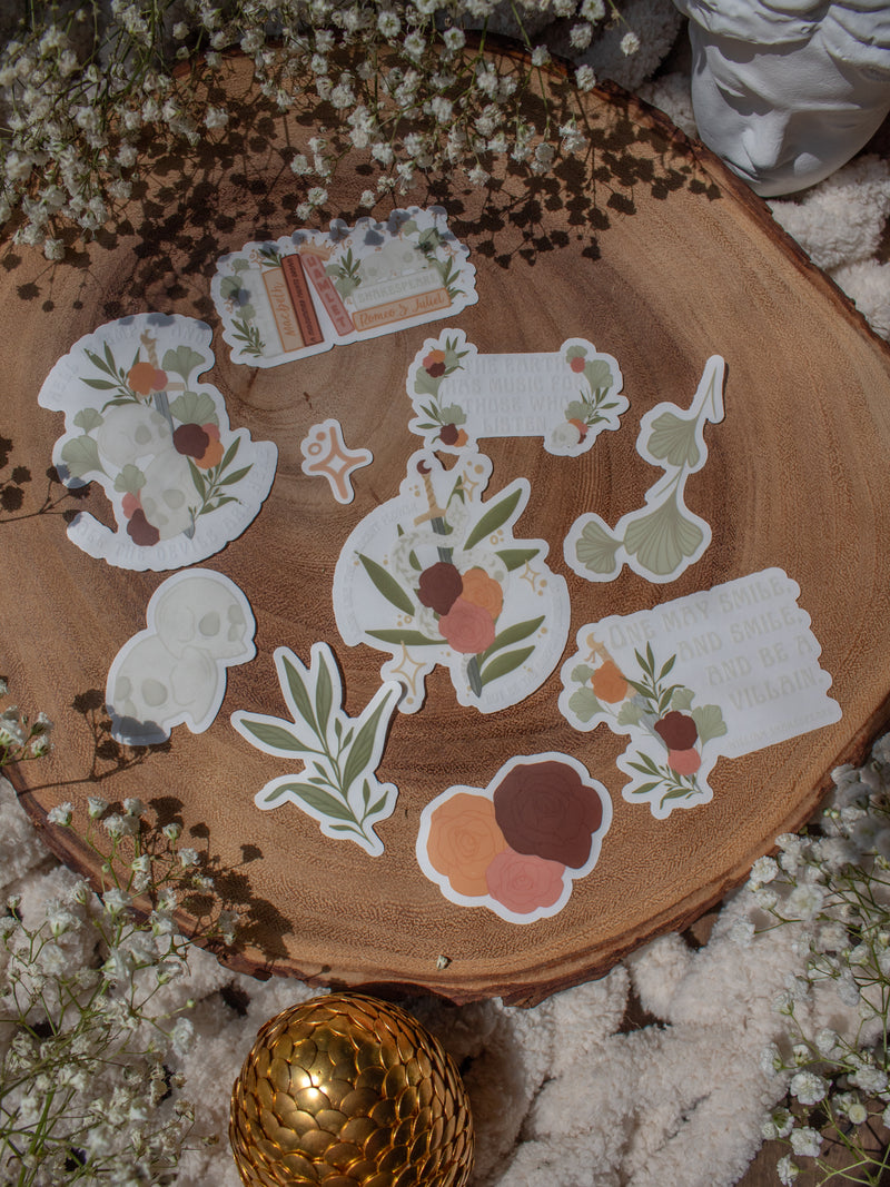 April 2024- Shakespeare Sticker Pack | 10 Stickers