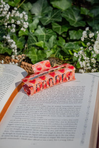 Bookish Hair Claw Clip | Flaming Heart