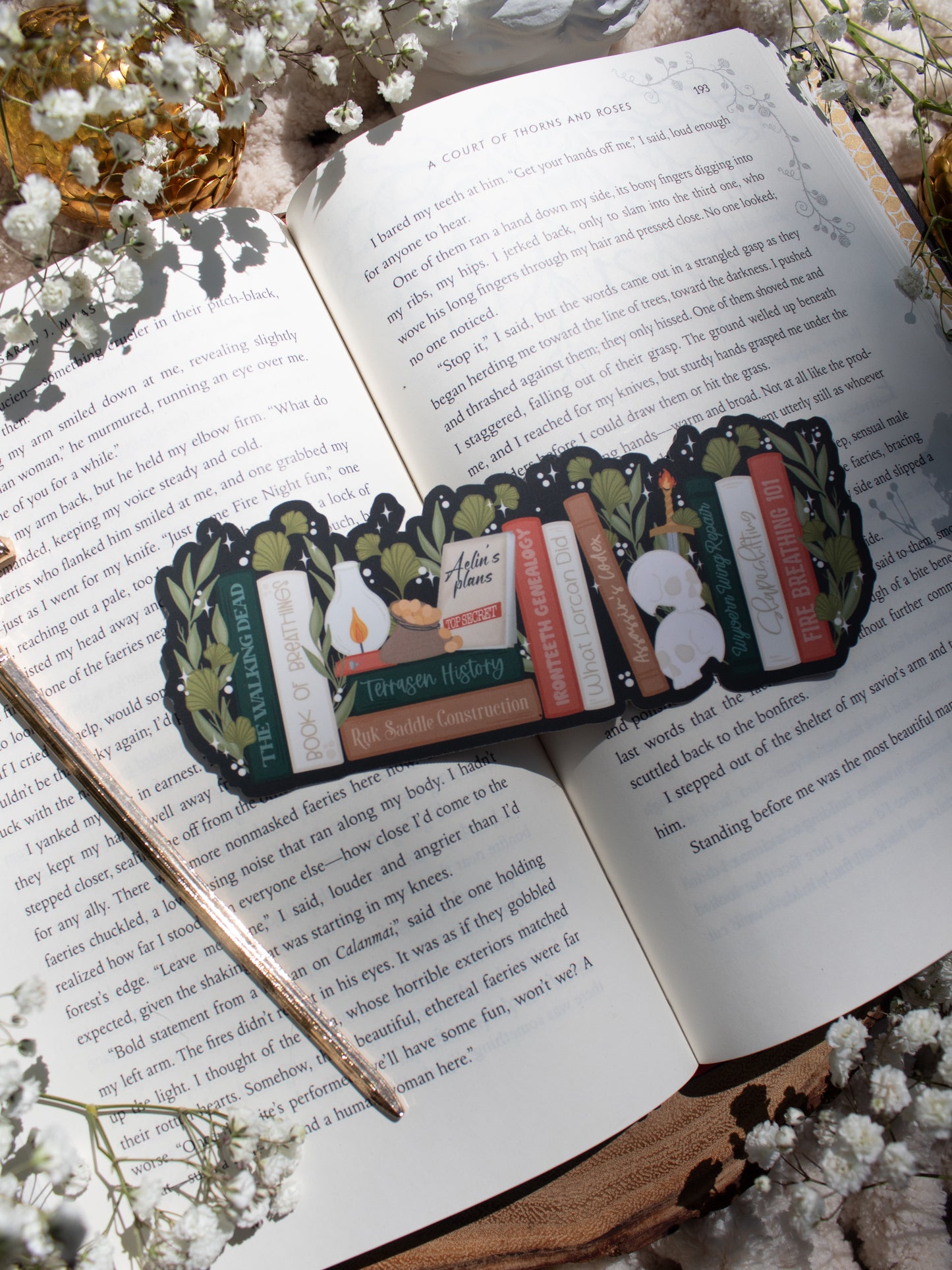 Aelin's Bookshelf Bookmark | Throne of Glass