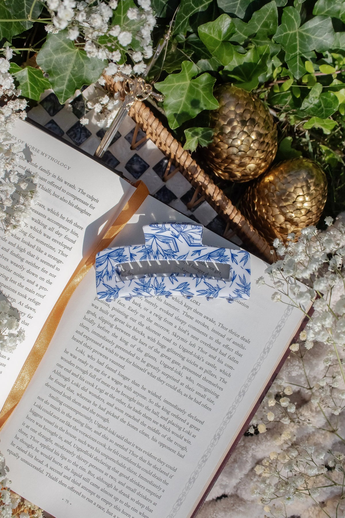 Bookish Hair Claw Clip | Porcelain Books