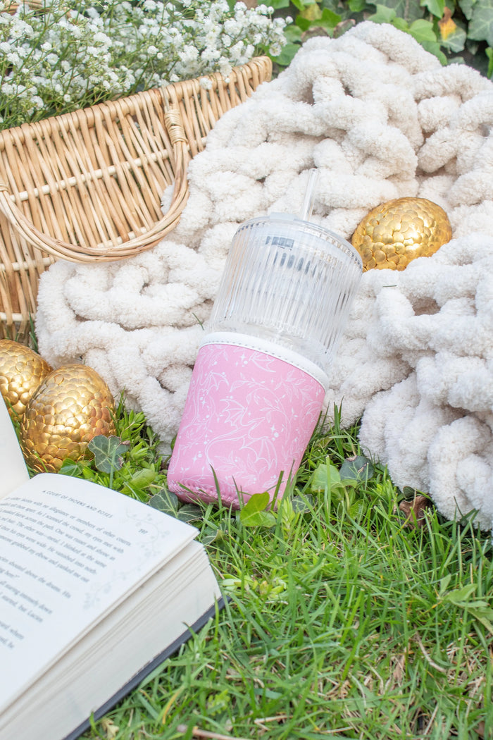 16oz Neoprene Drink Sleeve | Pink Dragons