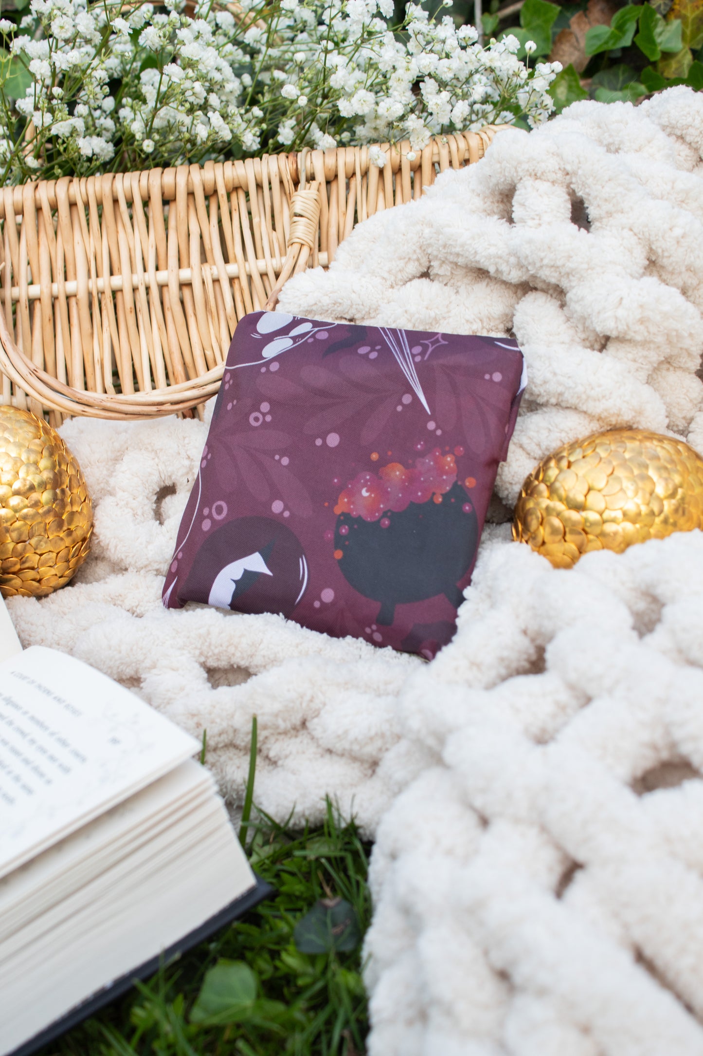 Reusable Tote Bag | Maroon Magic