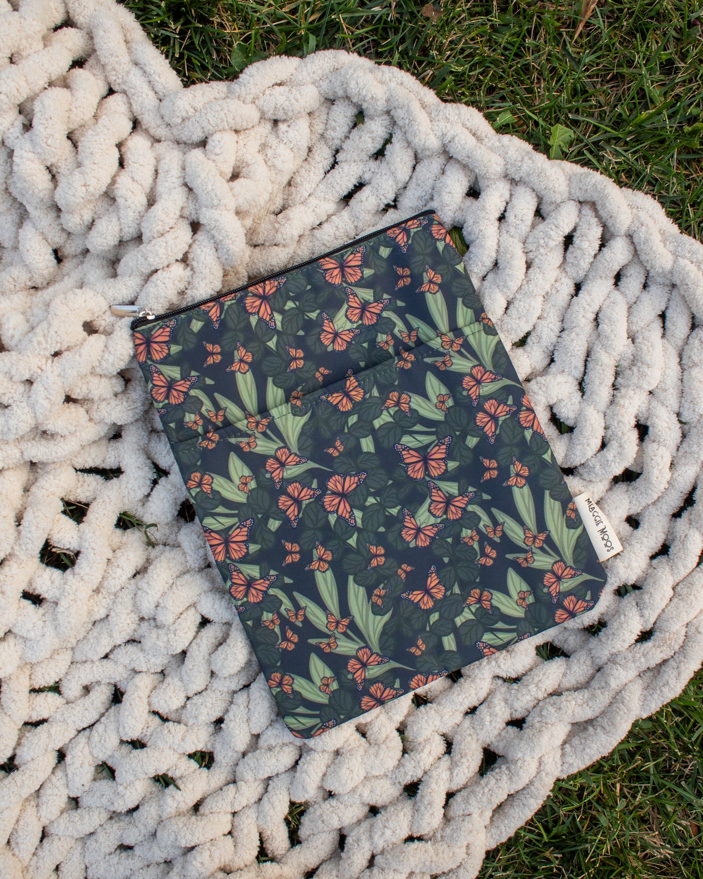 Water-Resistant Book / Tablet Sleeve | Butterfly Garden