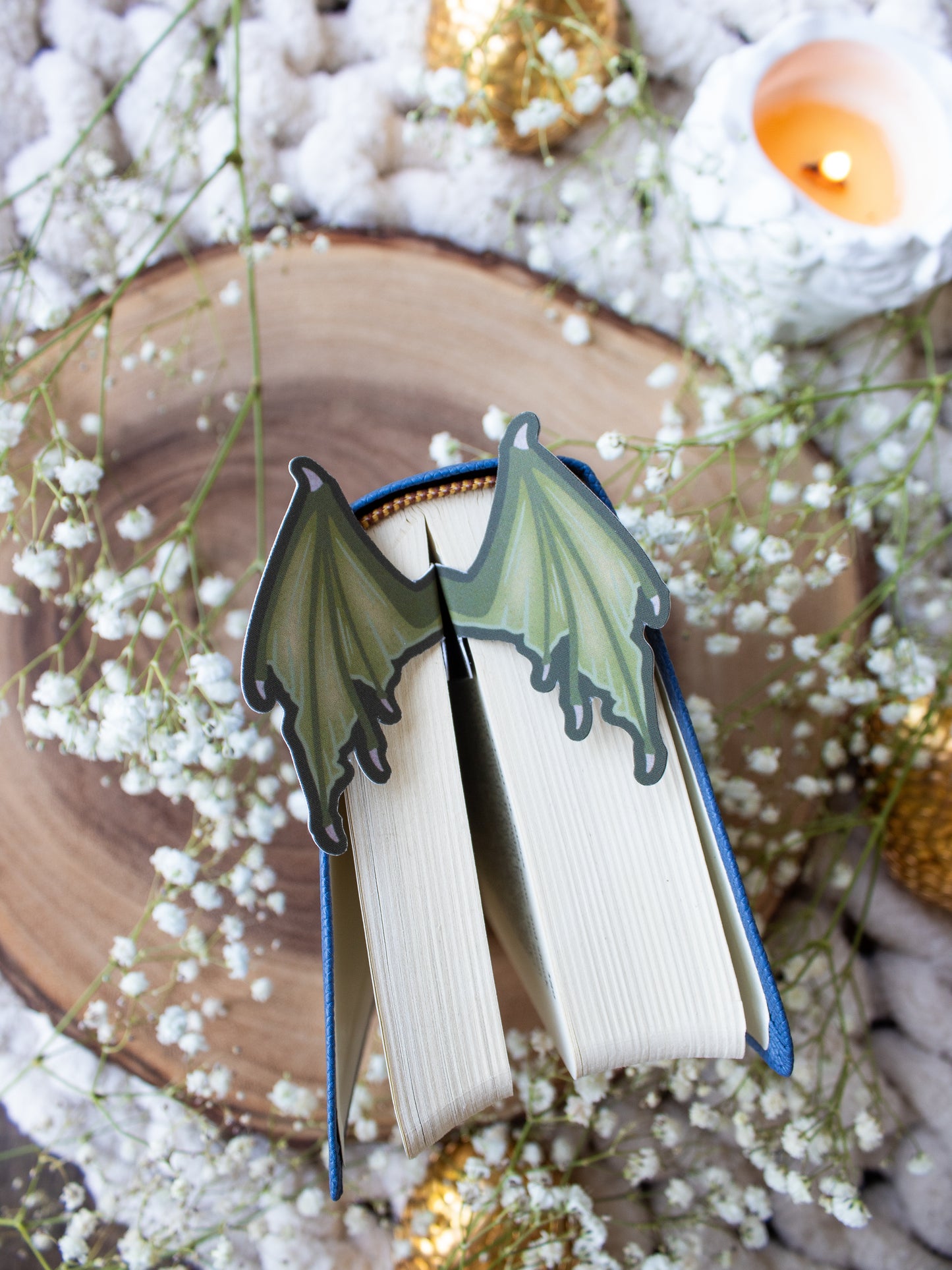 Green Dragon Wings 3D Bookmark