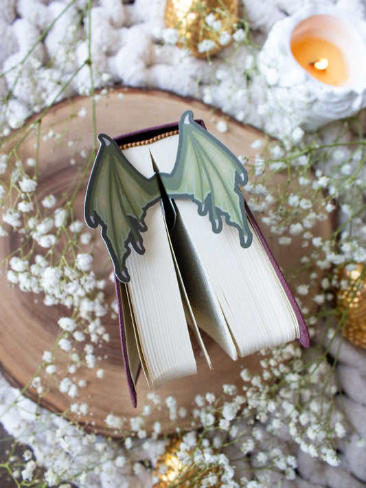 Green Dragon Wings 3D Bookmark