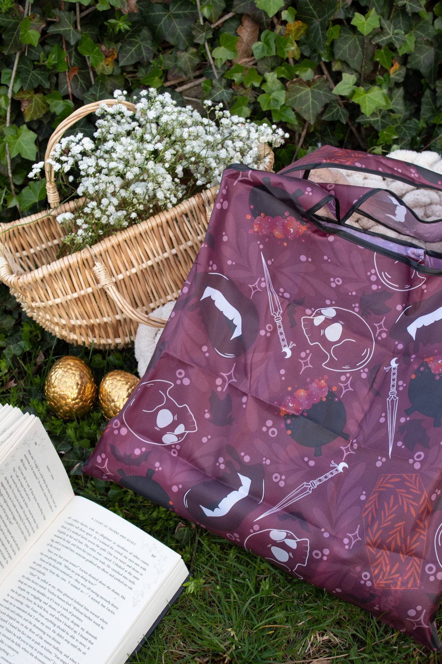 Reusable Tote Bag | Maroon Magic