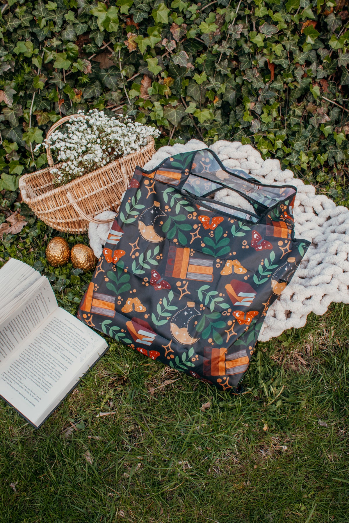 Reusable Tote Bag | Burgundy Books