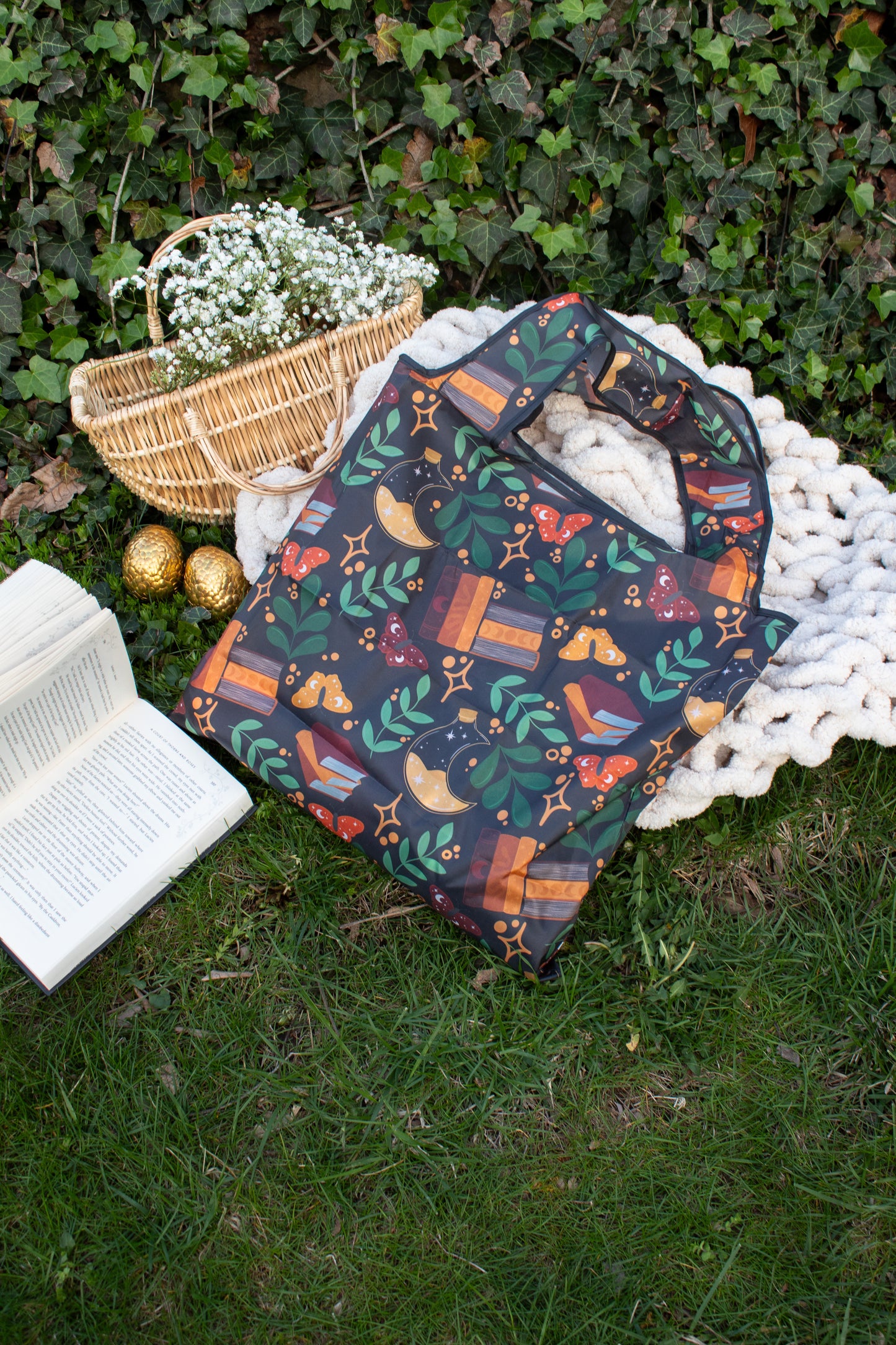 Reusable Tote Bag | Burgundy Books