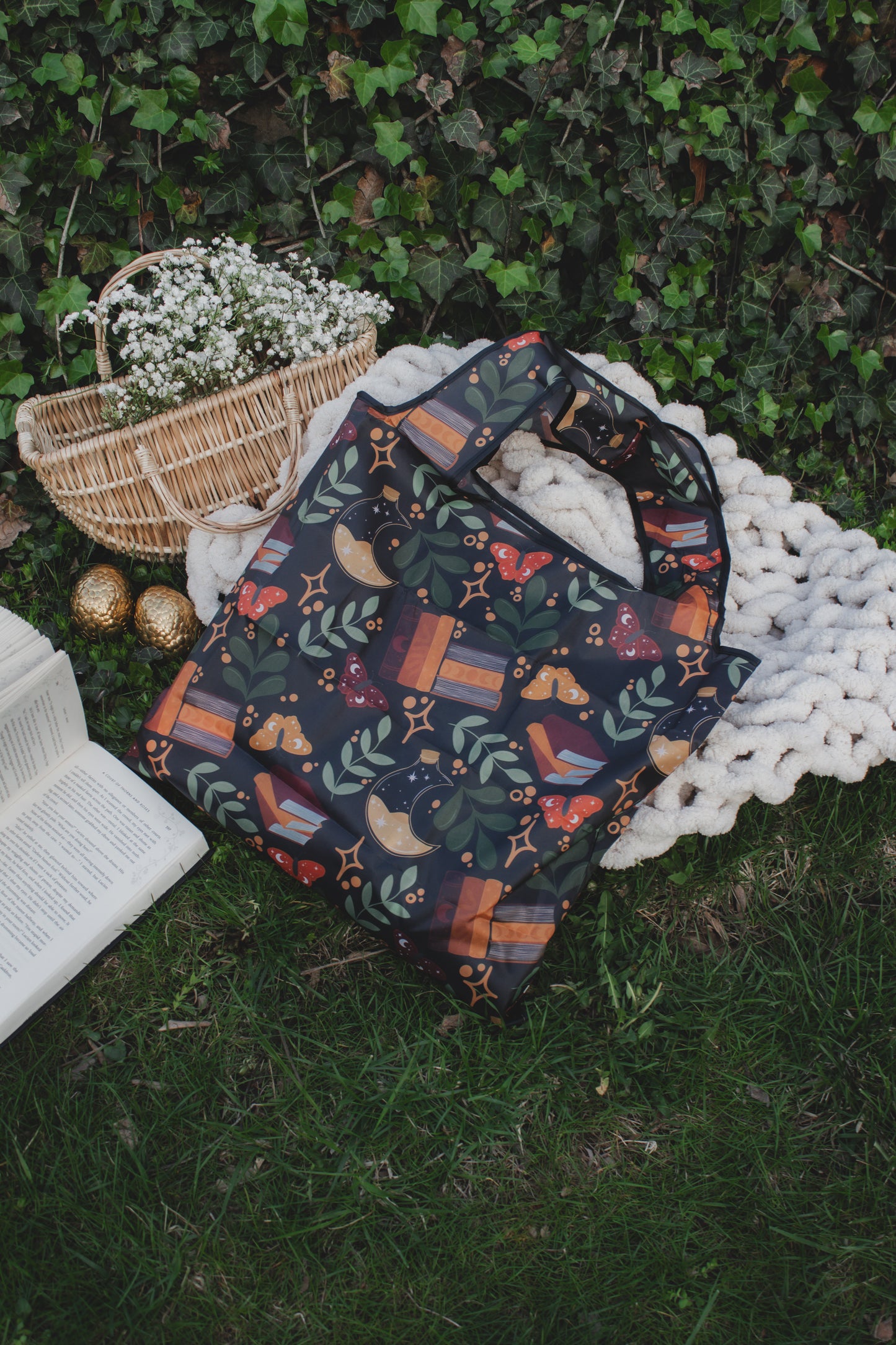 Reusable Tote Bag | Burgundy Books