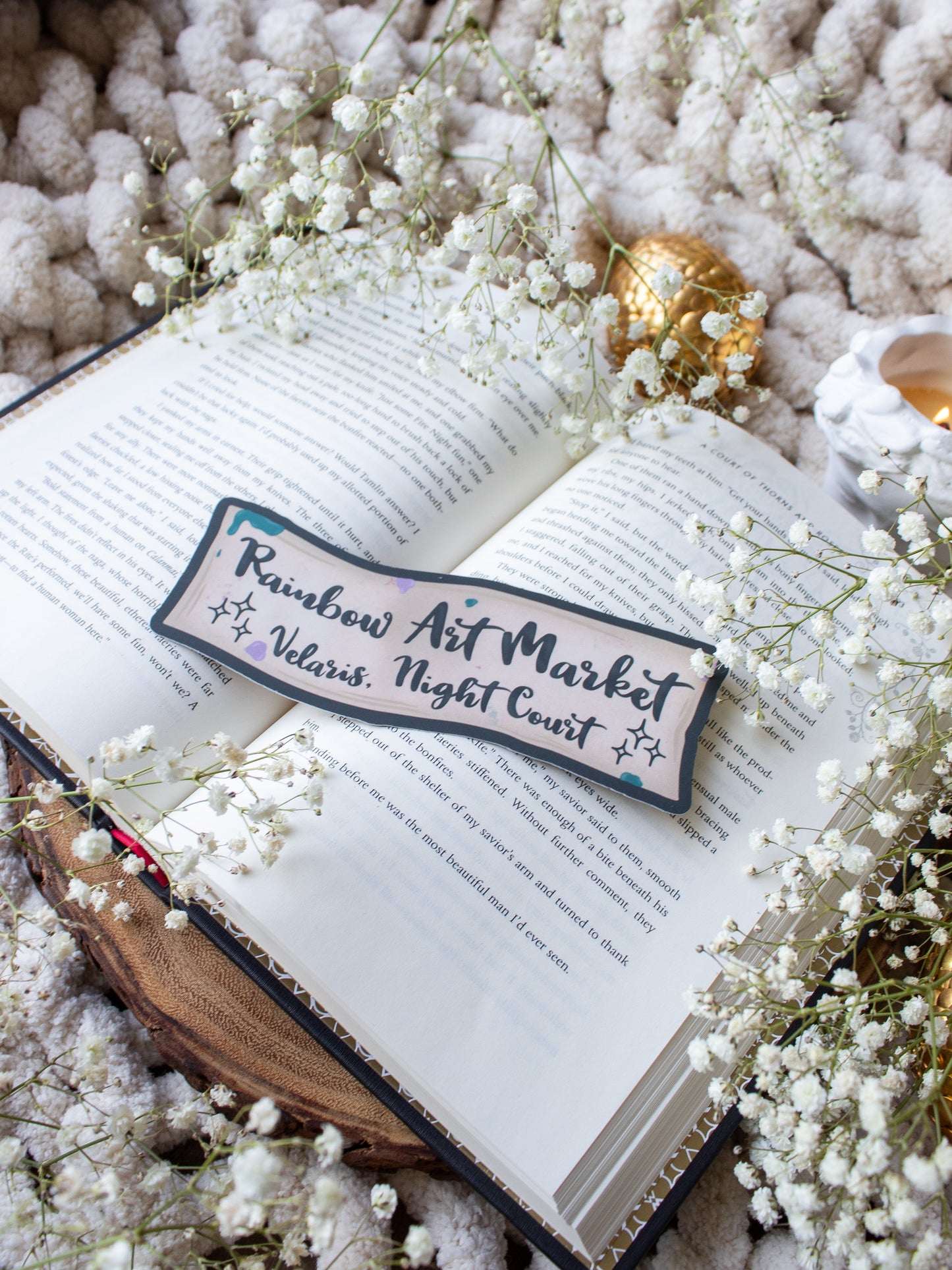 Velaris Rainbow Art Market Banner Bookmark | A Court Of Thorns and Roses