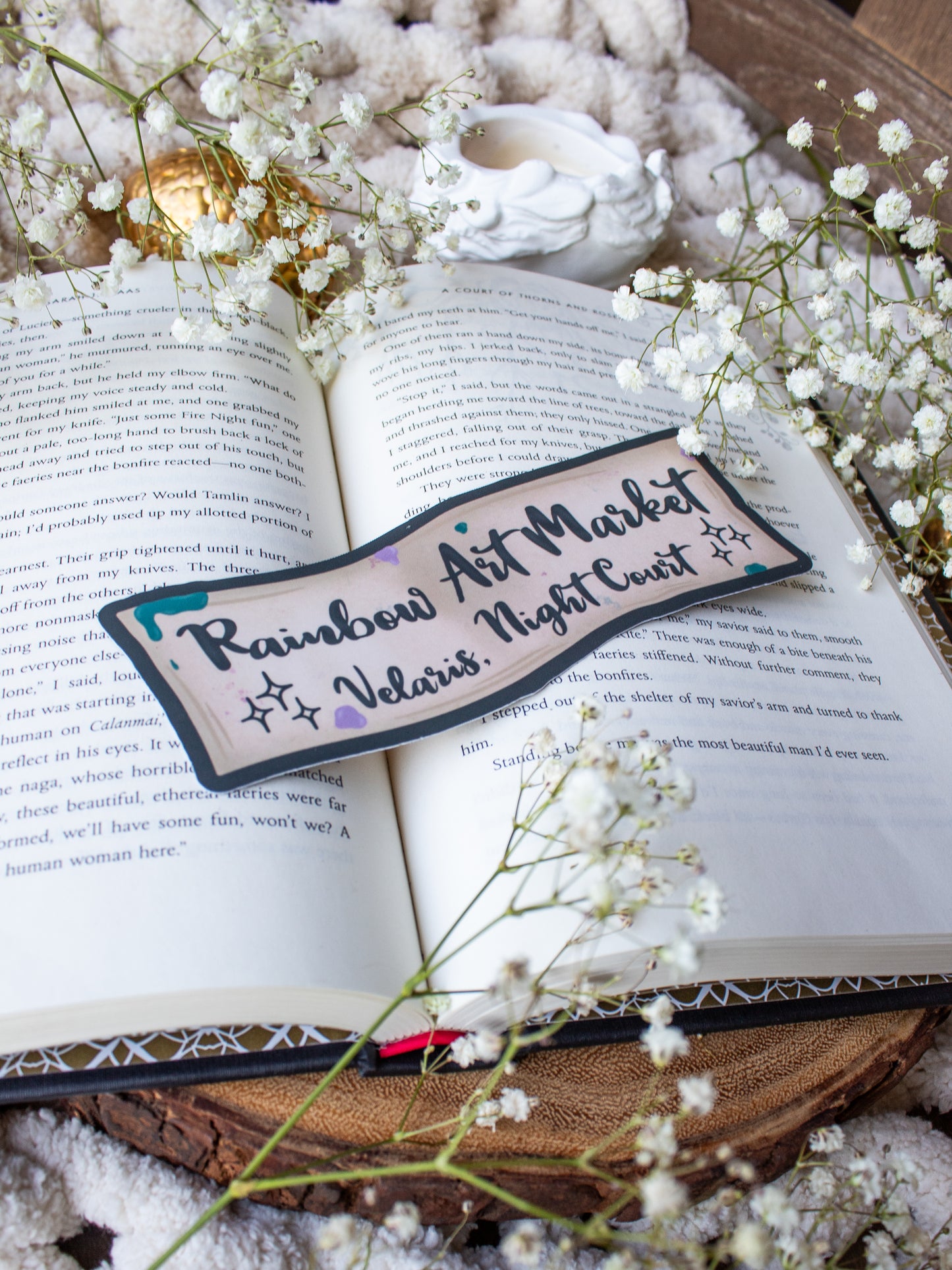 Velaris Rainbow Art Market Banner Bookmark | A Court Of Thorns and Roses