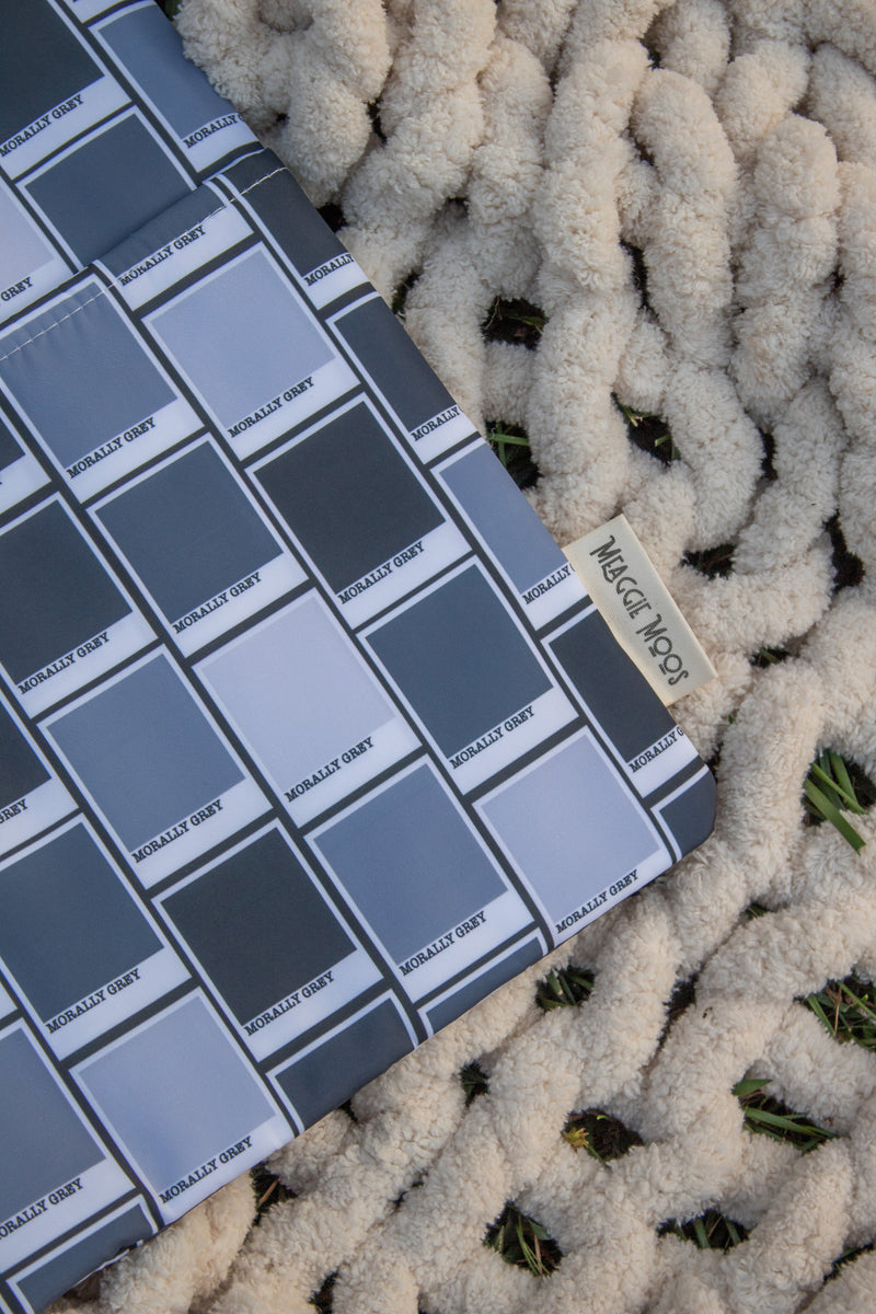 Water-Resistant Book / Tablet Sleeve | Morally Grey