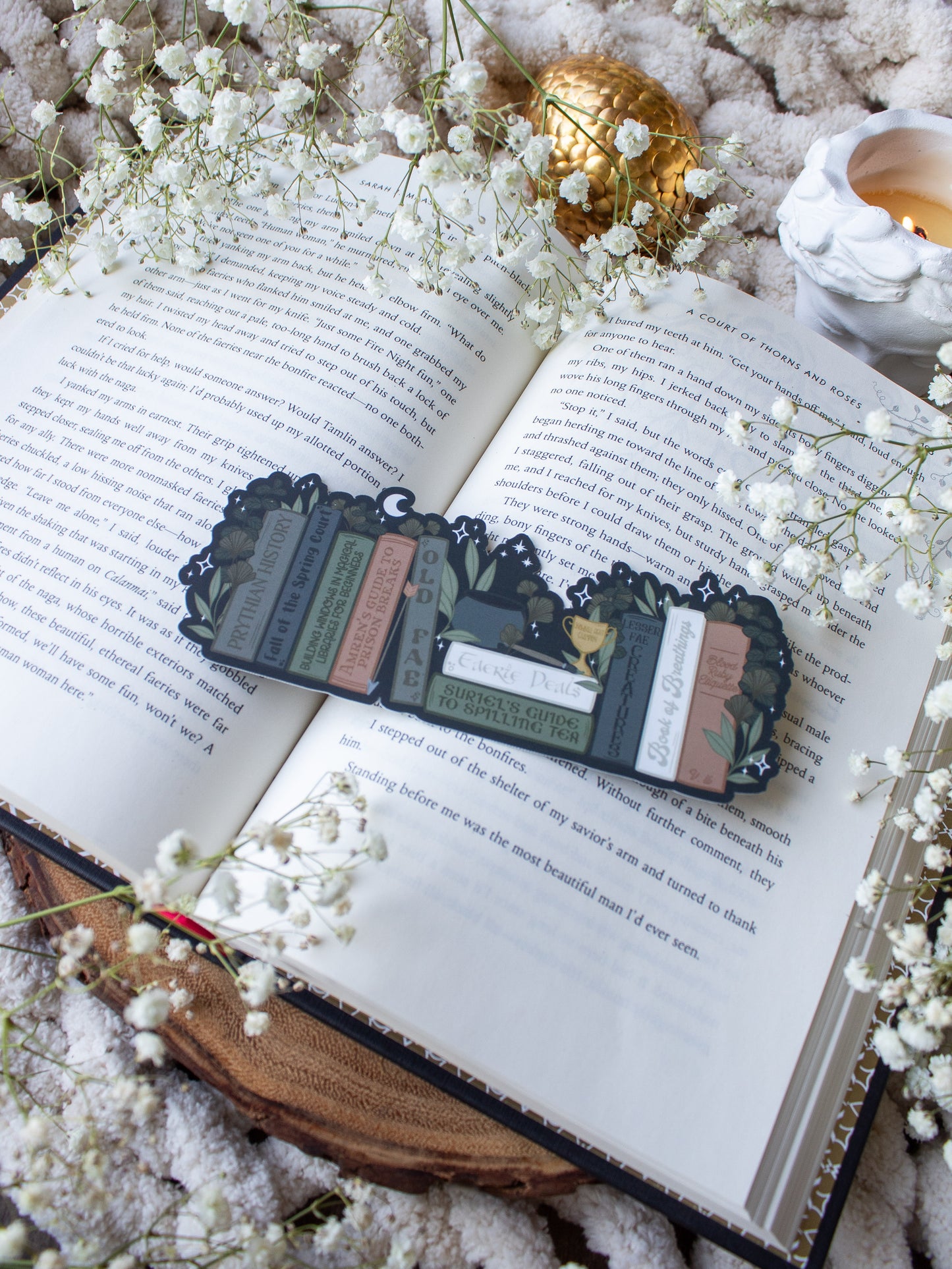 Feyre's Bookshelf Bookmark | A Court Of Thorns and Roses