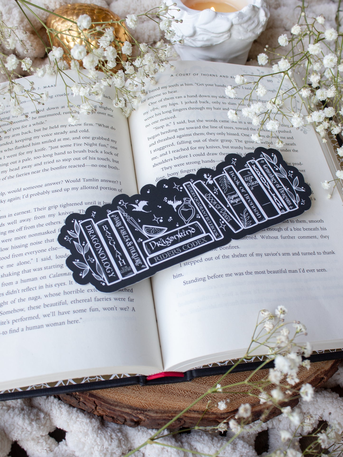 Violet's Bookshelf Bookmark | Fourth Wing