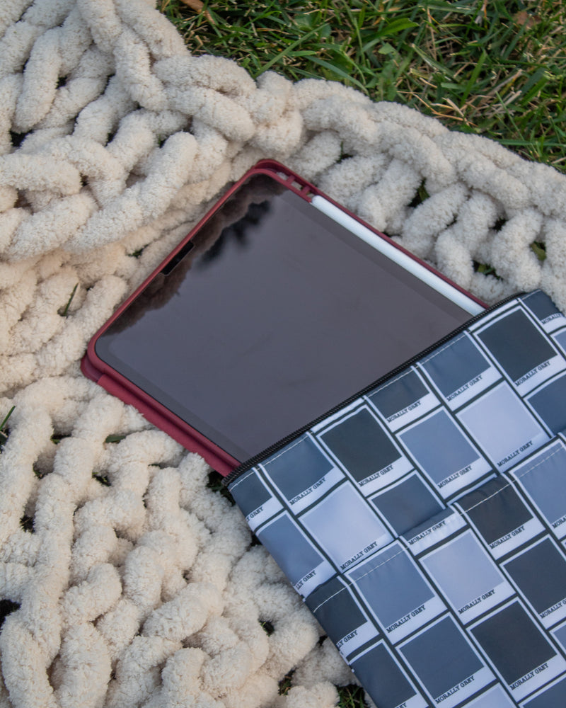 Water-Resistant Book / Tablet Sleeve | Morally Grey