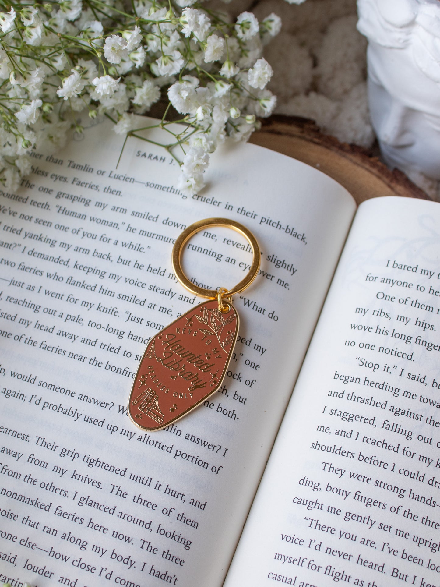 Keys To My Haunted Library Hard Enamel Keychain