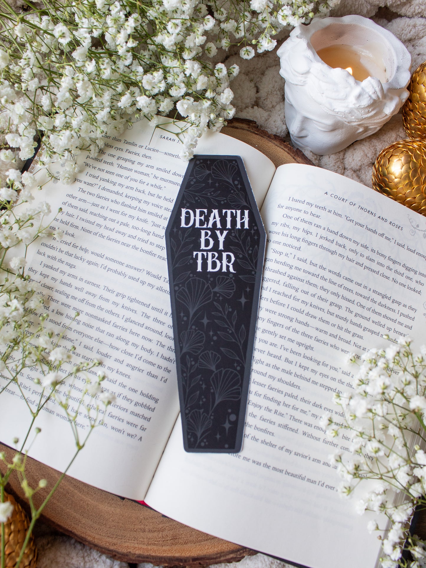 Death By TBR Coffin Bookmark