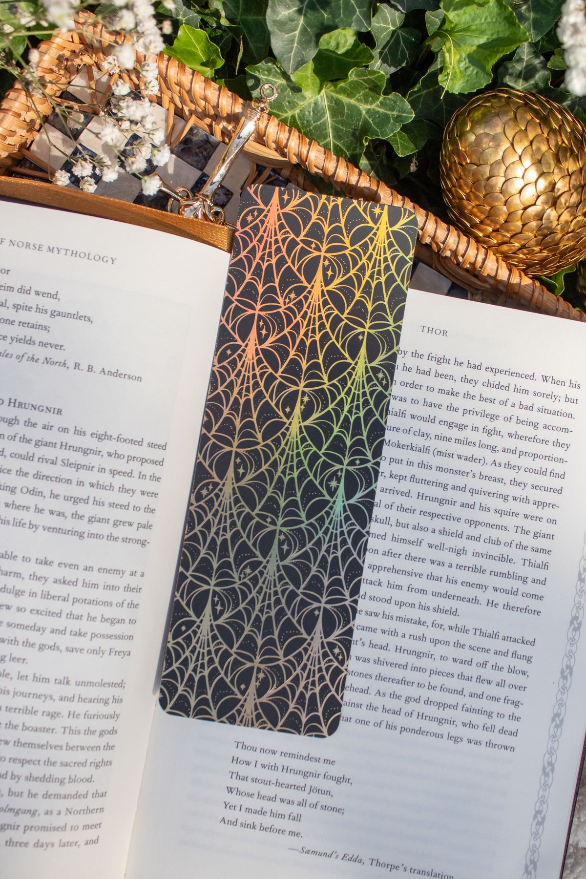 Spiderweb Nouveau Foil Bookmark
