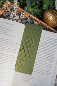 Green Dragon Scales Foil Bookmark