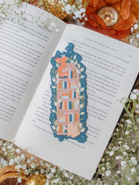 Arched Bookshelf Bookmark | The Littlest Book Dragon