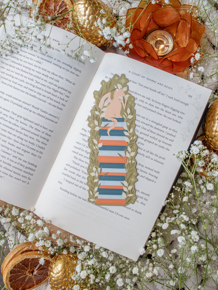 Dragon Bookstack Bookmark | The Littlest Book Dragon