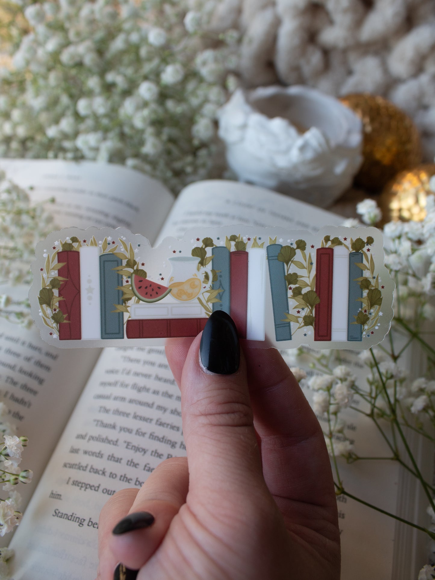 Patriotic Bookshelf Waterproof Sticker | 4.25"x 1.6"